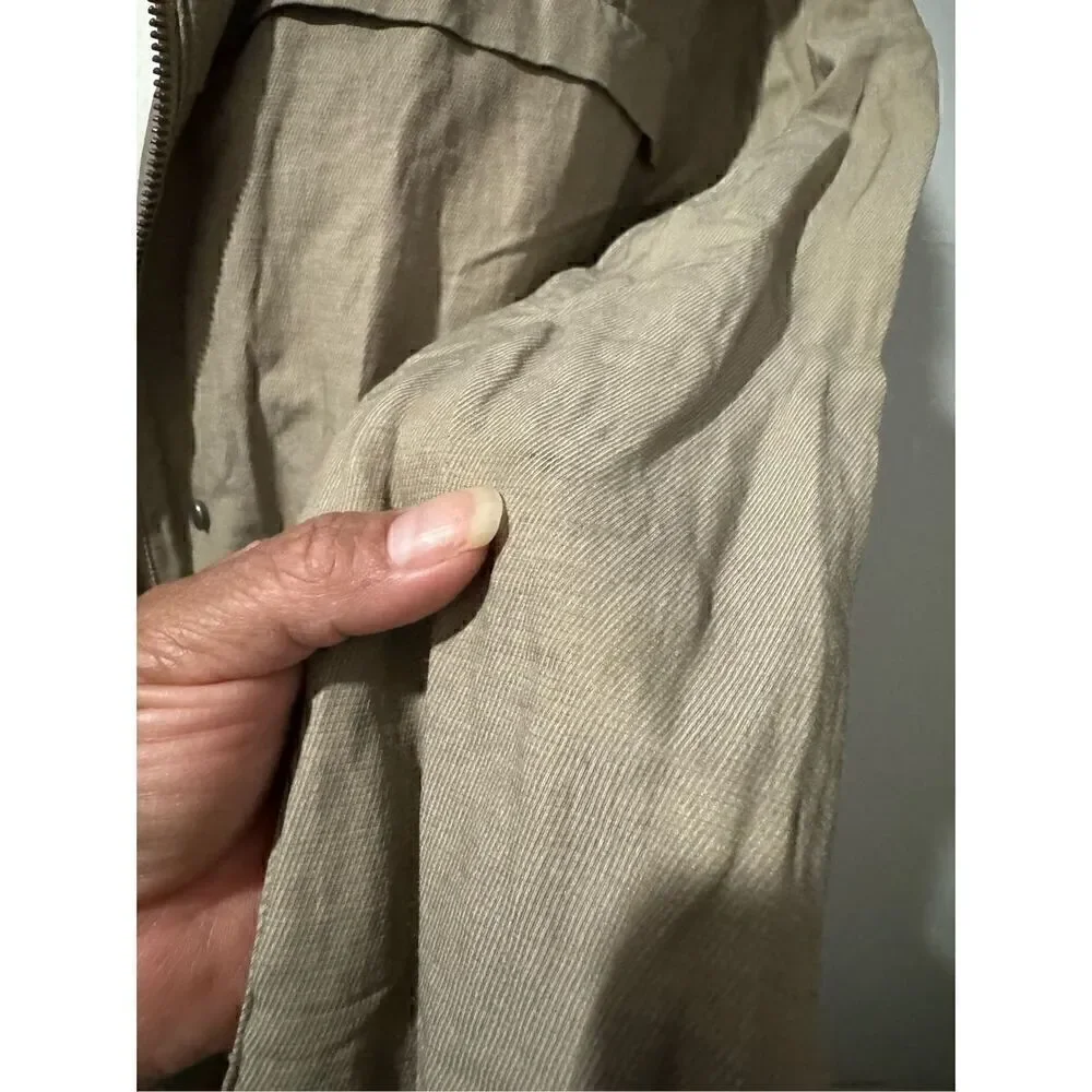 Eileen Fisher Anorak organic cotton hooded jacket M